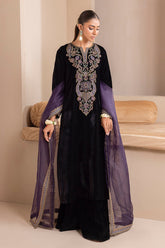 D-426 Unstitched - 3piece - Embroidered Velvet by Baroque